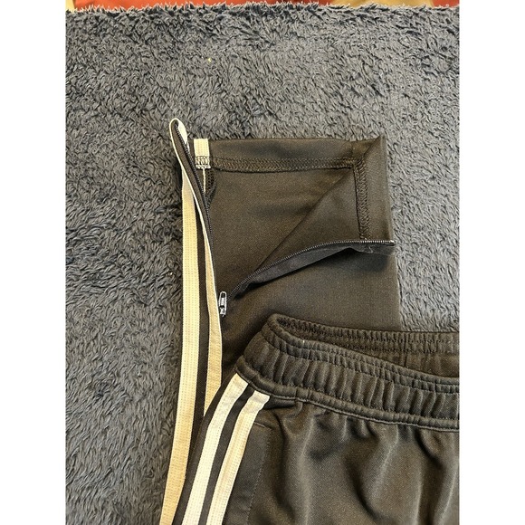 Adidas Tiro 19 Youth Large Track Pants Black White 3-Stripe Zippered Ankle - Picture 4 of 9